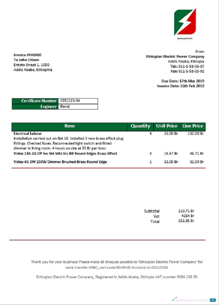 download download Ethiopia Ethiopian Electric Power Company electricity utility bill